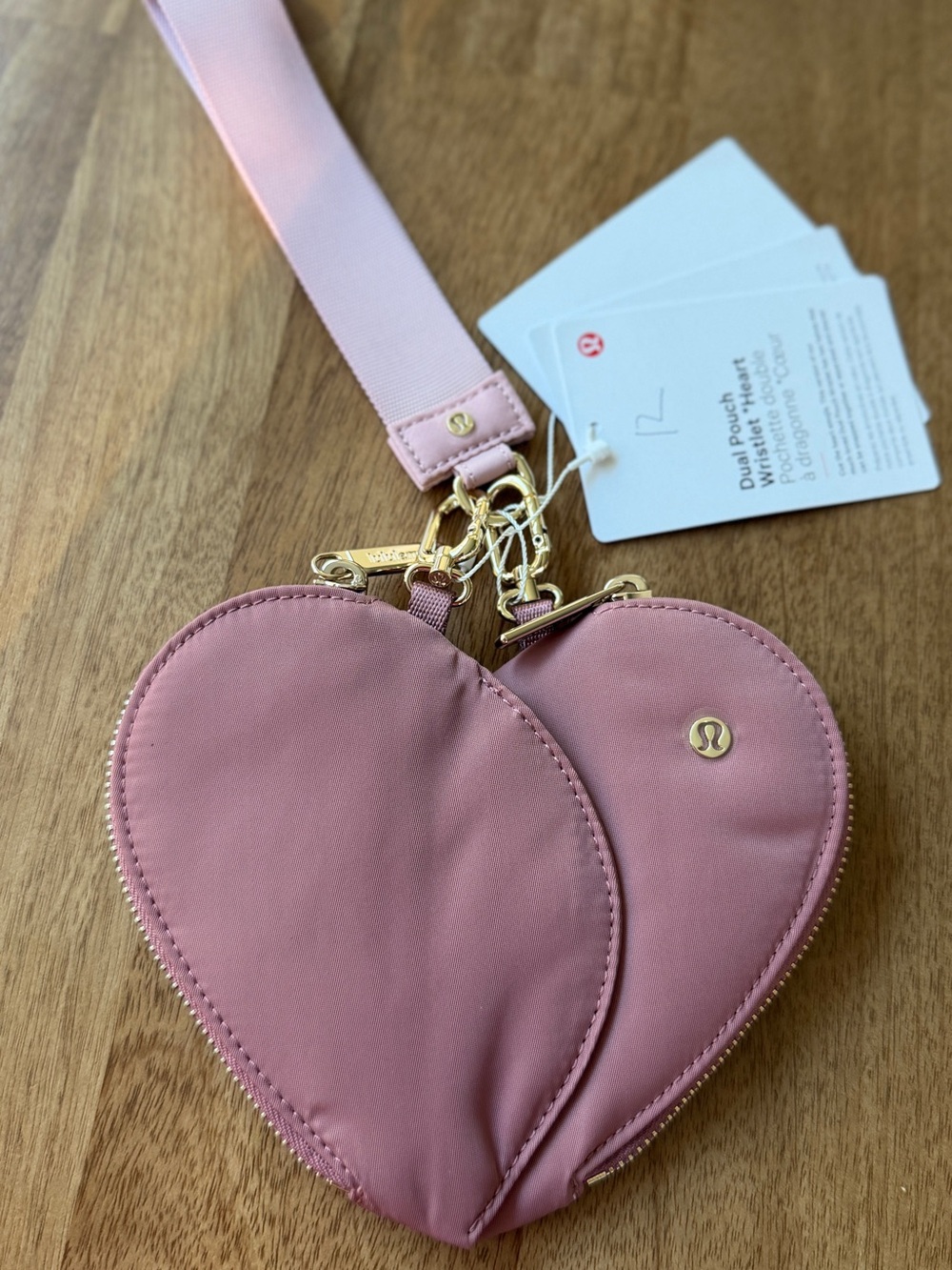 Lululemon Heart Dual Pouch Wristlet - LIMITED EDITION - Picture 3 of 9